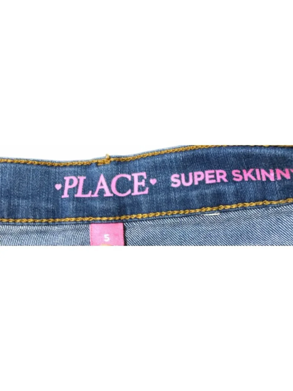 The Children's Place Jeans Girls 5 Super Skinny Adjustable Waist Medium Wash EUC